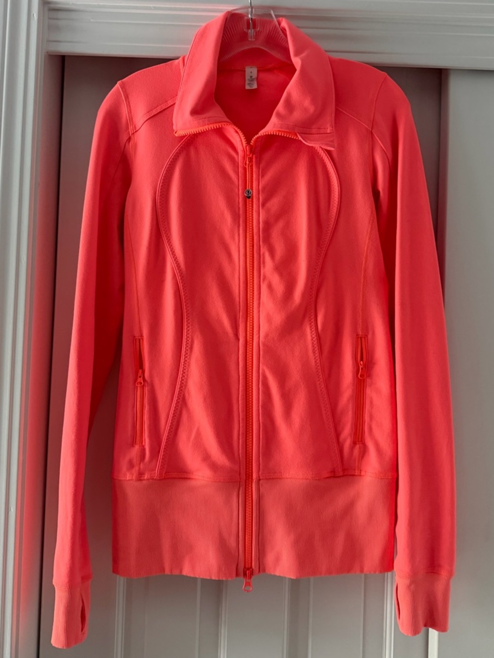 lululemon athletica Bright Orange Zip-Up Bomber Jacket